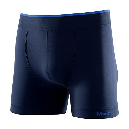 Cueca Boxer S/Costura Friso E Logo Contr,Mash,Masculino,Azul Marinho,P