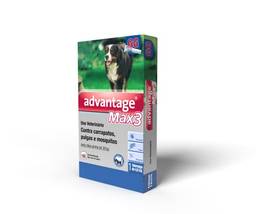 Antipulgas Advantage Max3 Bayer para Cães acima de 25kg - 1 Bisnaga de 4ml