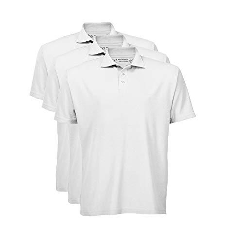 Kit 3 Camisa Polo Lisa, basicamente., Masculino, Branco, GG