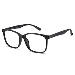 Cyxus Óculos para computador masculino e feminino anti-reflexo de luz azul anti-reflexo e bloqueador de UV óculos anti-fadiga (Moldura preta fosca)