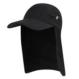 Domary Chapéu de proteção solar masculino UPF 50+ boné de aba larga pesca boné de sol com aba de pescoço