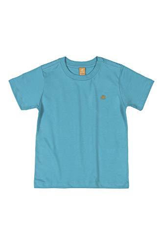 Camiseta Infantil Básica Menino, Up Baby, Meninos, Azul Turqueza, 01
