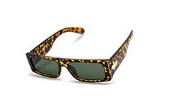 Óculos De Sol Feminino Masculino Retangular Com Proteção Uv-400 Jp-213 Cor: Marrom-Tartaruga