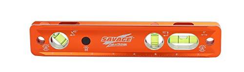 Swanson Tool Co TLL049M Savage Lightning Torpedo Magnético Níveis Iluminados Magnéticos, 22,86 cm, 3 frascos