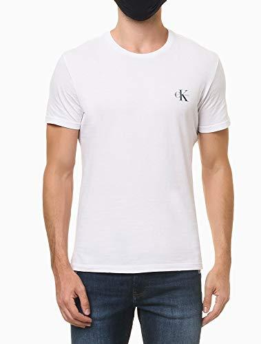 Camiseta Re issue peito, Calvin Klein, Masculino, Branco, G