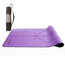 Tapete Yoga Mat PU e Borracha Natural 5mm Com Bolsa Yangfit - Roxo