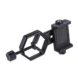 Suporte de adaptador de montagem de telescópio de metal com clipe de suporte de telefone celular smartphone ajustável para microscópio de luneta monocular binocular para 7Plus / 7 / 6s / 6Plus