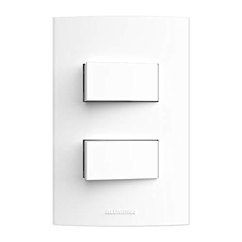 Conjunto 2 Interruptores Simples, Alumbra, Inova Pro 85039, Branco