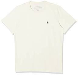 PW Camiseta Masc Bordada Manusc Polo Wear, Off White, M