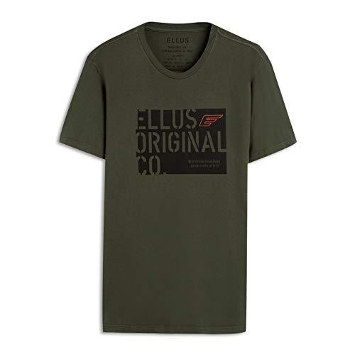 Camiseta T-Shirt, Ellus, Masculino, Verde Militar, GG