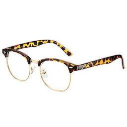 Cyxus Óculos de Luz Azul Óculos de Computador Lentes Transparentes Anti-Fadiga Ocular para Homens e Feminino Com bloqueio de UV (7-Amarelo Leopardo)