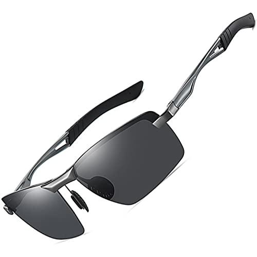 Óculos de Sol Masculinos Polarizados ,Joopin Óculos Esportivos Homems Femininos Estilo de Pesca, Dirigindo , Ciclismo, Beisebol , UV400 Proteção (Cinza)
