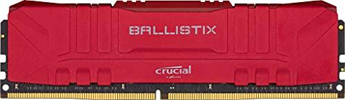 Crucial Ballistix 3000 MHz DDR4 DRAM memória para jogos de mesa 8 GB CL15 BL8G30C15U4R (Vermelho)