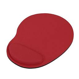 Domary Tapete de mouse Tapete de mouse confortável com apoio de descanso de pulso para laptop PC (vermelho)