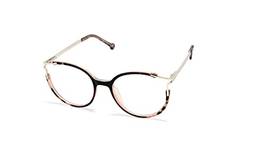 Óculos Armação Feminino Redondo Com Lentes Sem Grau Aa-6814 Cor: Rosa-Oncinha