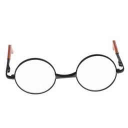 Homyl óculos retrô de cobre com armação redonda para 1/6 BJD MSD DOD Blythe 9 cm boneca de salão EXO bonecas acessórios roupas preto transparente