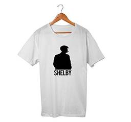 Camiseta Unissex Serie Peaky Blinders Shelby Netflix 100% Algodão (Branco, G)