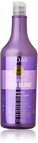 Inoar Shampoo Speed Blond Desamarelador 1L, Inoar, pacote de 12