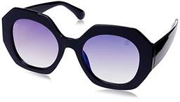 Óculos de Sol Bobila, Les Bains, Hexagonal, Feminino, Azul, Único