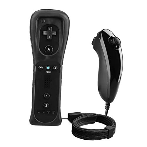 Generic Gesto Controlador e Nunchuck Game Controller Gamepad Joystick Remoto Combo Pack para Wii U Console - Preto