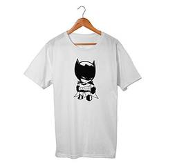 Camiseta Unissex Batman Desenho DC Comics Geek Nerd 100% Algodão (Branco, GG)