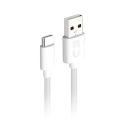 Cabo USB-USB C C3Plus, 2Metros, Branco, 2A, Cb-C21Wh