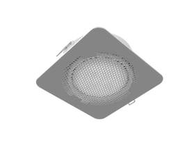 Suporte Apoio Stand De Teto de Embutir Splin para Alexa Speaker Echo Dot 3 e Google Nest Mini - Acabamento em Acrílico, fechamento ajustável - Modelo Sempre Branco - 2023 QUADRADO (branco)