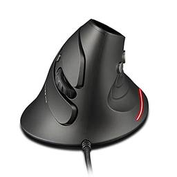 Domary T-30 Mouse Óptico Com Fio Mouse Vertical USB Com Fio Mouse para Jogos 6 Teclas Ergonômicas Mouse com 4 DPI Ajustável para PC Laptop