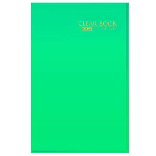 Pasta Catálogo 33.2x23cm com 40 Envelopes, Plast Park, Clear Book PP, 3201, Verde