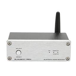 Amplificador de potência bluetooth 5.1, amplificador digital sem perdas de baixa potência, amplificador de som doméstico pequeno bluetooth, com fibra óptica, coaxial, saída rca, para(Prata-UE)