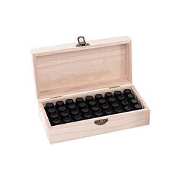 Ajcoflt Organizador de caixa de óleo essencial de madeira com 36 slots para garrafas de 1-3ml Bolsa de transporte de óleo essencial Caixa de madeira para armazenamento