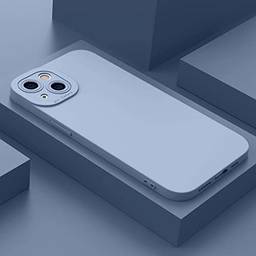 Capa de silicone compatível com iPhone 11 Pro Max, com capa protetora de lente de proteção de câmera, capas de silicone duráveis, capa de telefone fina para iPhone 11 Pro Max (azul cinza)