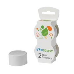 SodaStream Tampas de garrafa, brancas, pacote com 2, plástico
