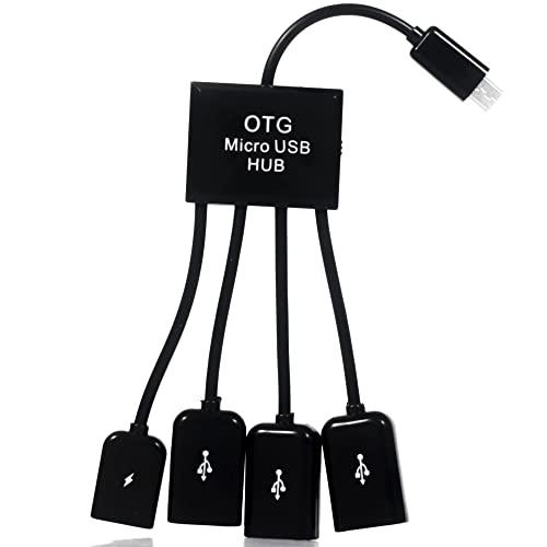Cabo Tipo C Otg Hub com 3 Entradas Usb e 1 Micro Usb Carregadora de Celular Tablet para Pendrive Teclado e Mouse