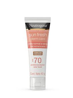 Protetor Solar Facial Para Pele Seca NEUTROGENA SUN FRESH Derm Care Com Cor FPS 70, 40g
