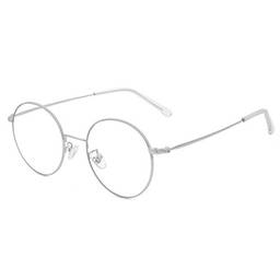 Cyxus Óculos de luz azul metal redondos vintage armação de óculos para Feminino/Homens ,Anti-ultravioleta e anti-reflexo