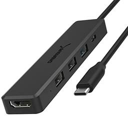 Hub Sabrent USB Tipo-C multiportas com HDMI 4k | Fornecimento de energia (60 Watts) | 1 entrada USB 3.0 | 2 entrada USB 2.0 (HB-TC5P)