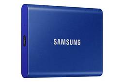 SAMSUNG SSD portátil T7 de 1 TB – até 1050 MB/s – Unidade de estado sólido externa USB 3.2, azul (MU-PC1T0H/AM)