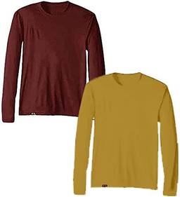 KIT 2 Camisetas UV Protection Masculina UV50+ Tecido Ice Dry Fit Secagem Rápida – G Vinho - Caramelo