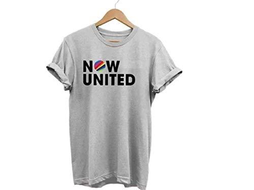 Camisa T-shirt Feminina Banda Music Now United Integrantes (P, Cinza)