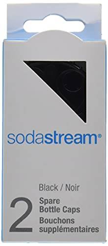 SodaStream Tampas de garrafa, preto, pacote com 2