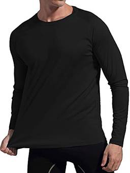 Camiseta UV Protection Masculina UV50+ Tecido Ice Dry Fit Secagem Rápida EGG Preto