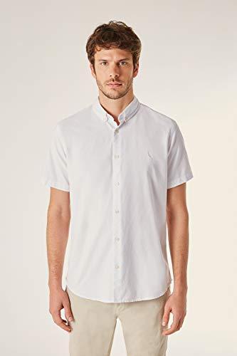 Camisa Manga Curta Oxford Color, Reserva, Masculino, Branco, GG