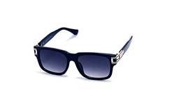 Óculos De Sol Feminino Gatinho Olho De Gato Grande Com Proteção Uv 400 Om-5011 (Azul-Escuro)