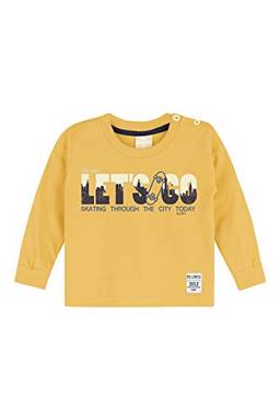 Camiseta Malha Penteada, Colorittá, Meninos, Amarelo, 1