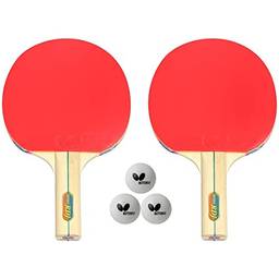 Conjunto RDJ2 de Raquetes de Ping Pong Butterfly – Inclui raquetes de pingue-pongue e bolas de pingue-pongue – alta qualidade