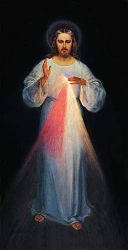 Jesus Misericordioso (1934) de Eugênio Kazimirowski - 50x97 - Tela Canvas Para Quadro