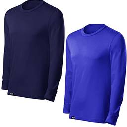 KIT 2 Camisetas UV Protection Masculina UV50+ Tecido Ice Dry Fit Secagem Rápida – M Royal - Marinho