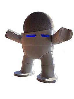 Suporte Base De Mesa Splin para Echo Dot 4 Geração Amazon modelo Robô Space Suit (branco)
