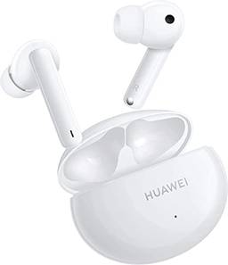 Fones de ouvido HUAWEI FreeBuds 4i, Intra-auriculares sem fio, com cancelamento de ruído ativo confortável, carregamento rápido, bateria de longa duração, som cristalino, microfone duplo (Branco)